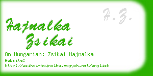 hajnalka zsikai business card